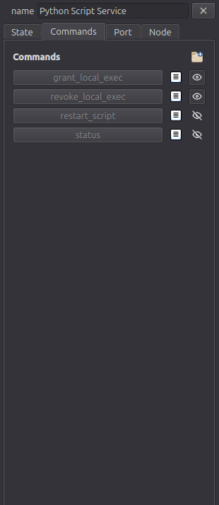 Commands tab