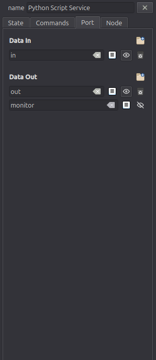 Port tab